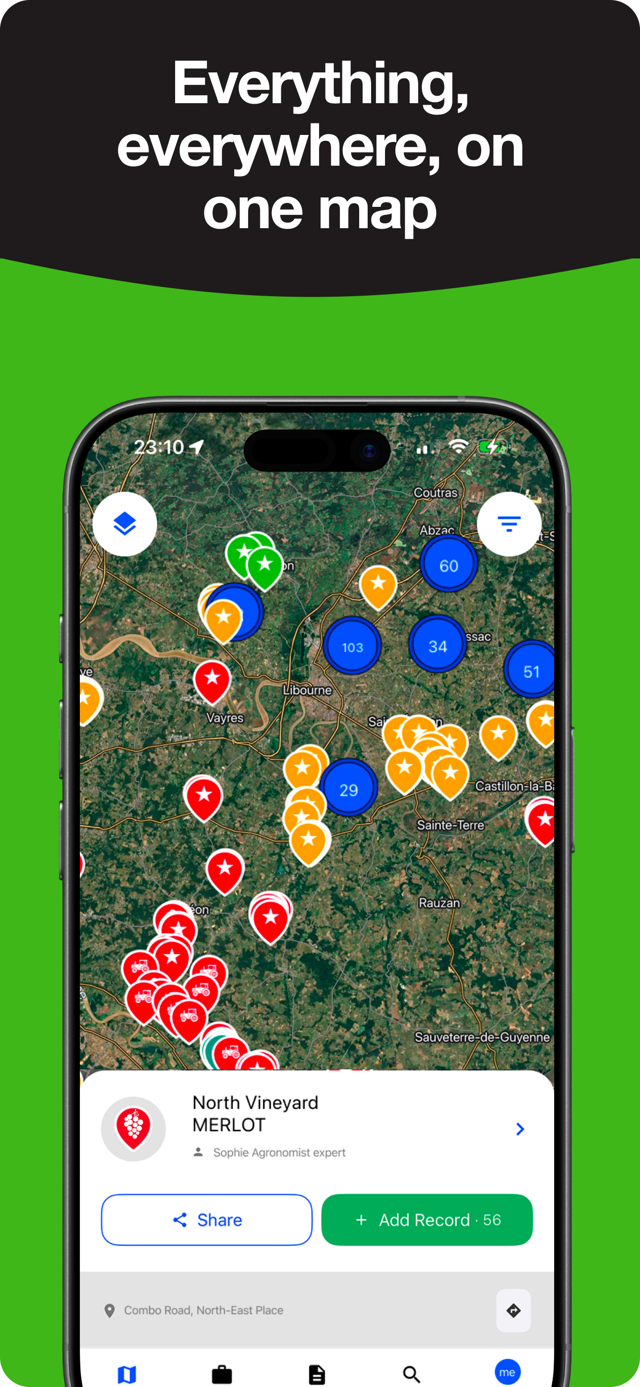 Viticultural plot map